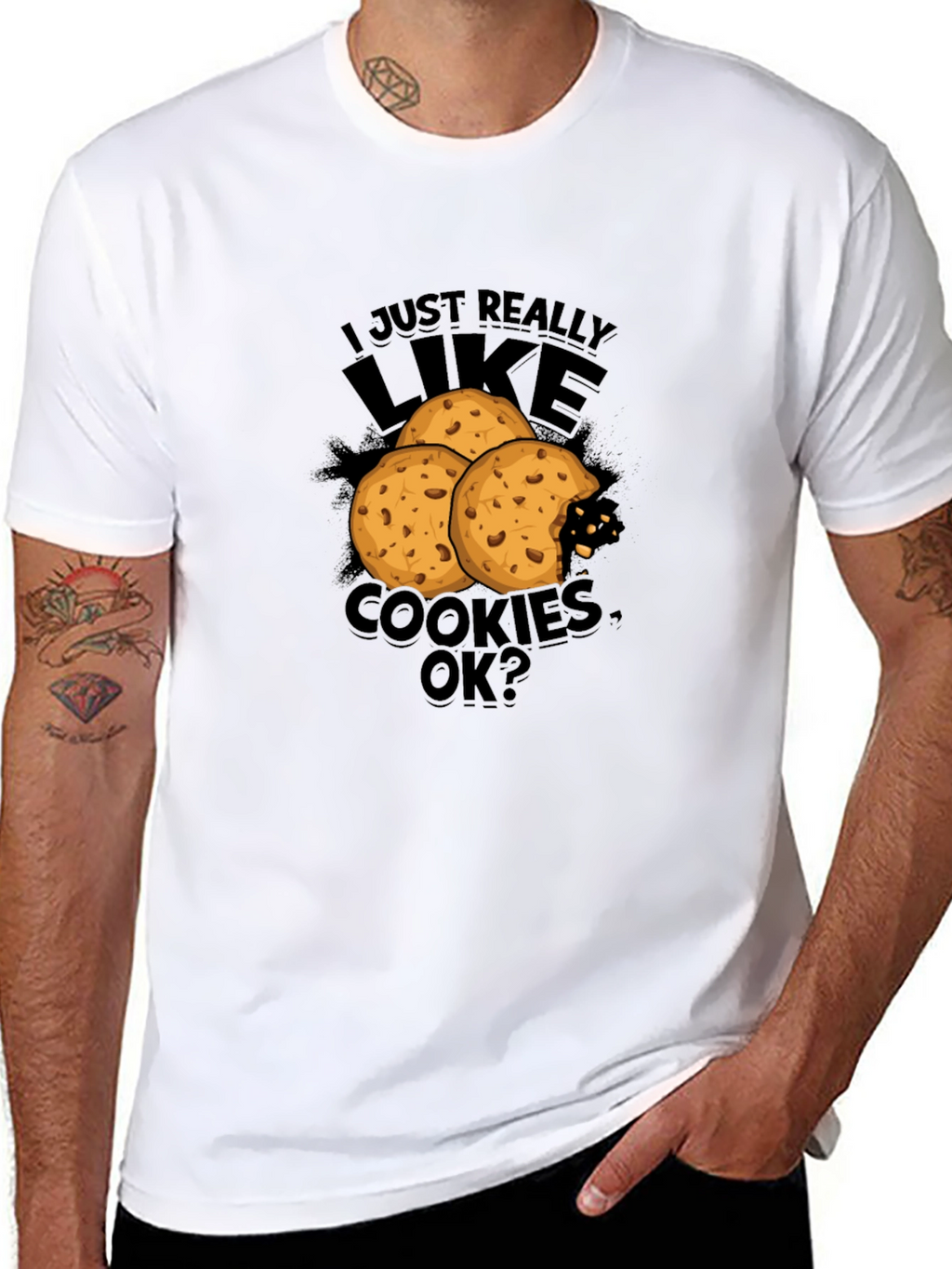 Cookie Lover Graphic Tee - Black T-Shirt