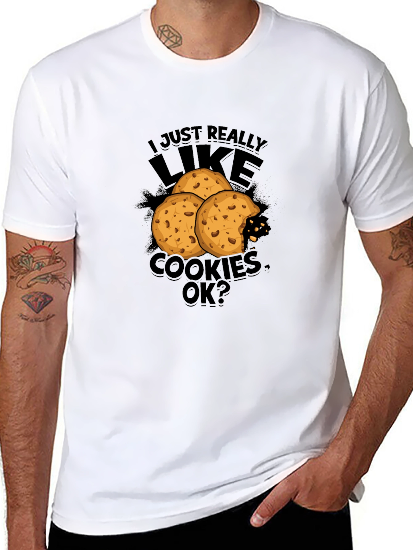 Cookie Lover Graphic Tee - Black T-Shirt