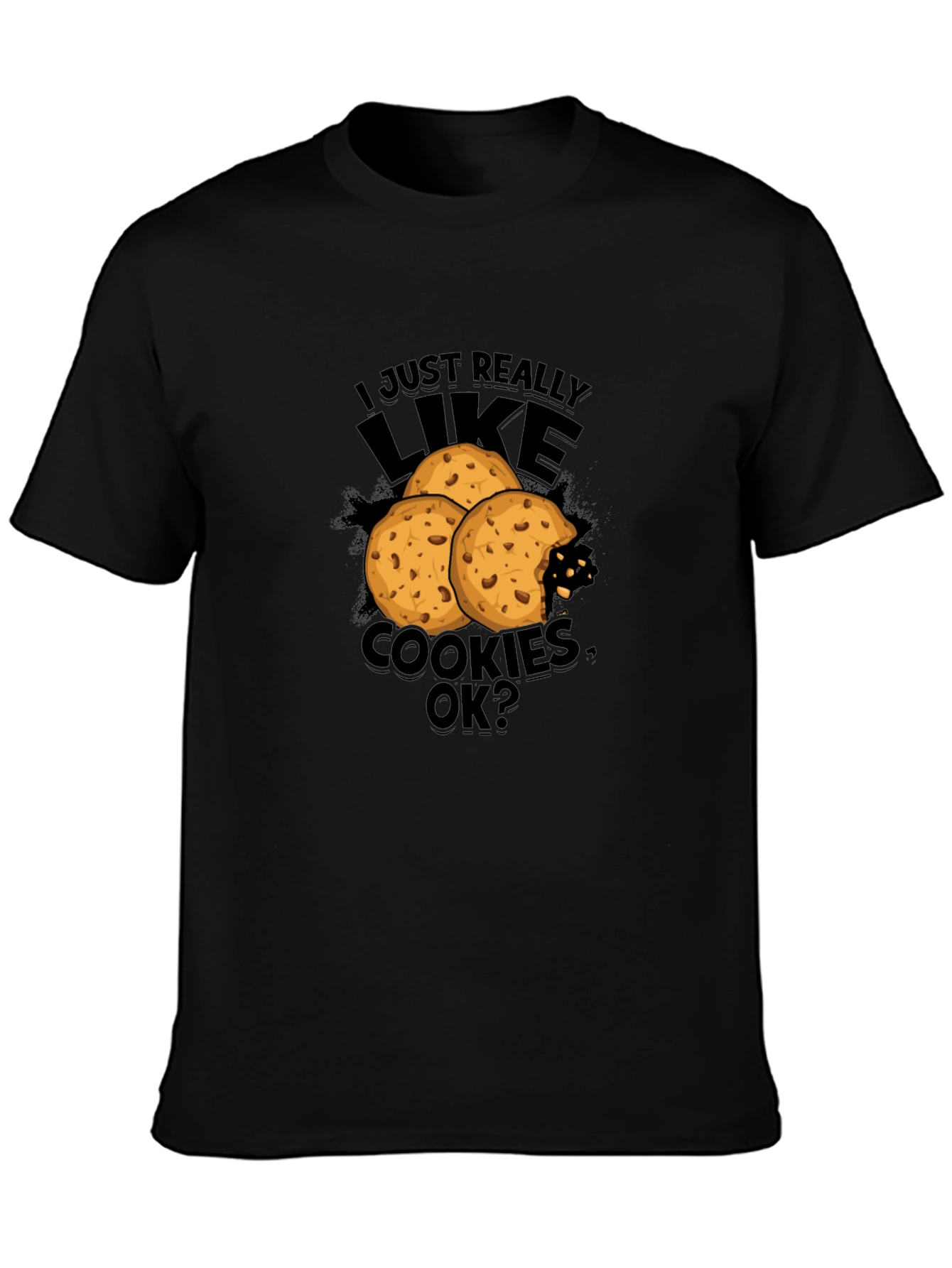 Cookie Lover Graphic Tee - Black T-Shirt