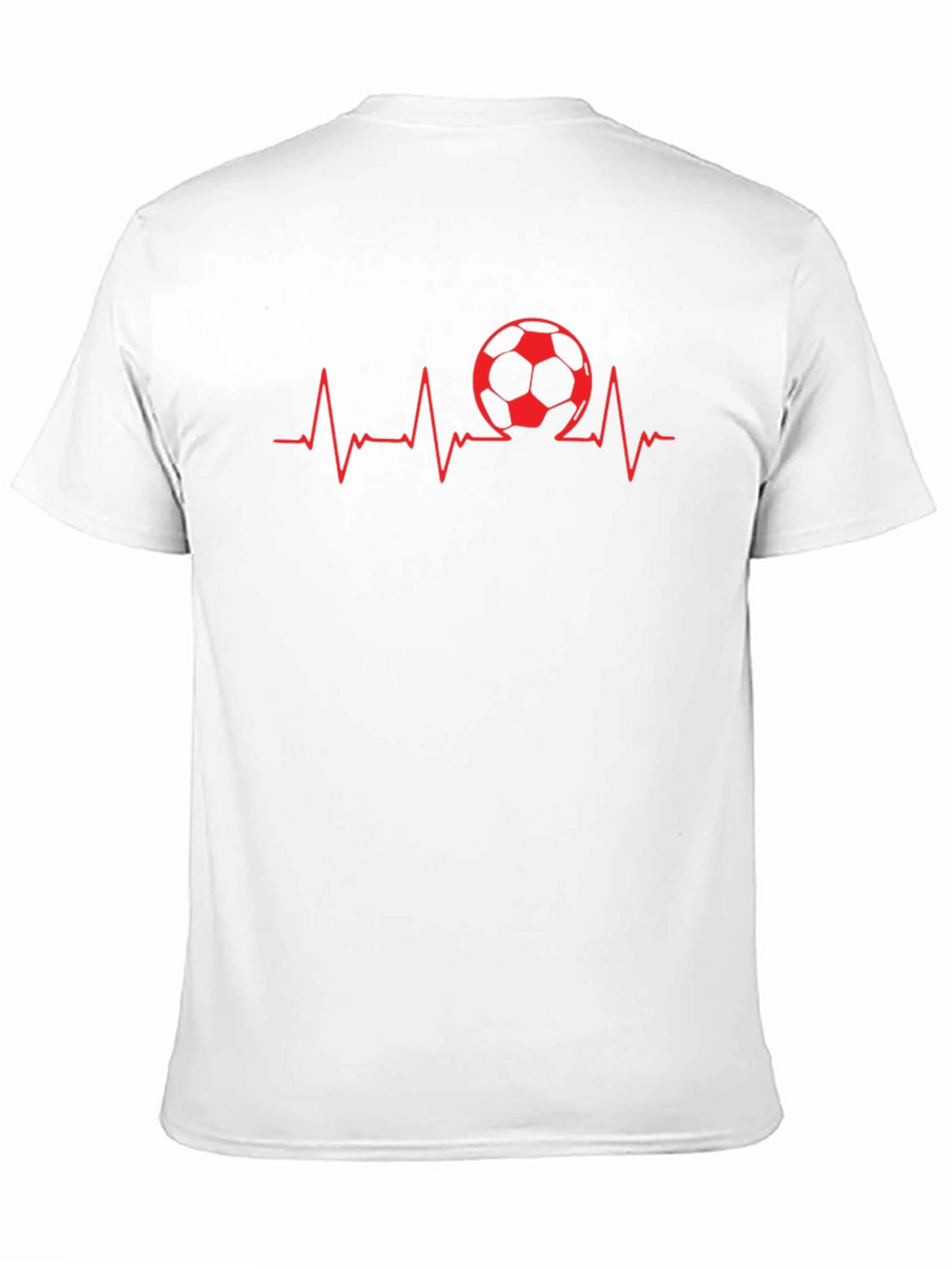 Soccer Heartbeat Graphic Tee - Black Cotton T-Shirt