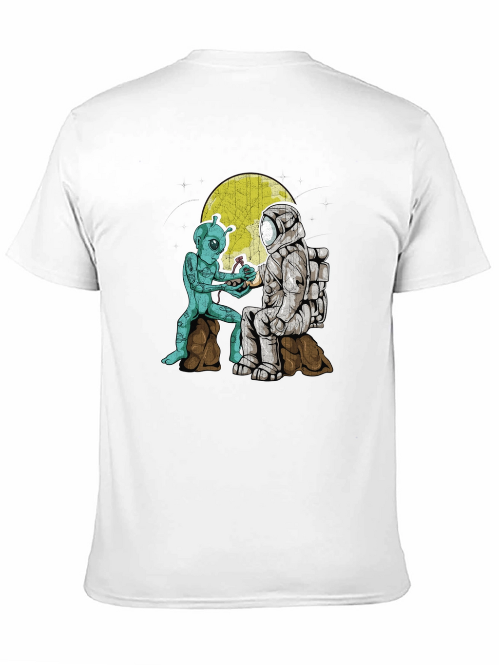 Astronaut & Alien Friendship Graphic T-Shirt