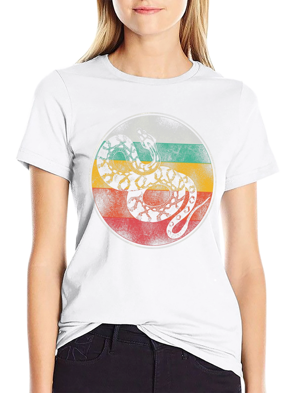 Retro Snake Graphic T-Shirt - Cool Animal Tee