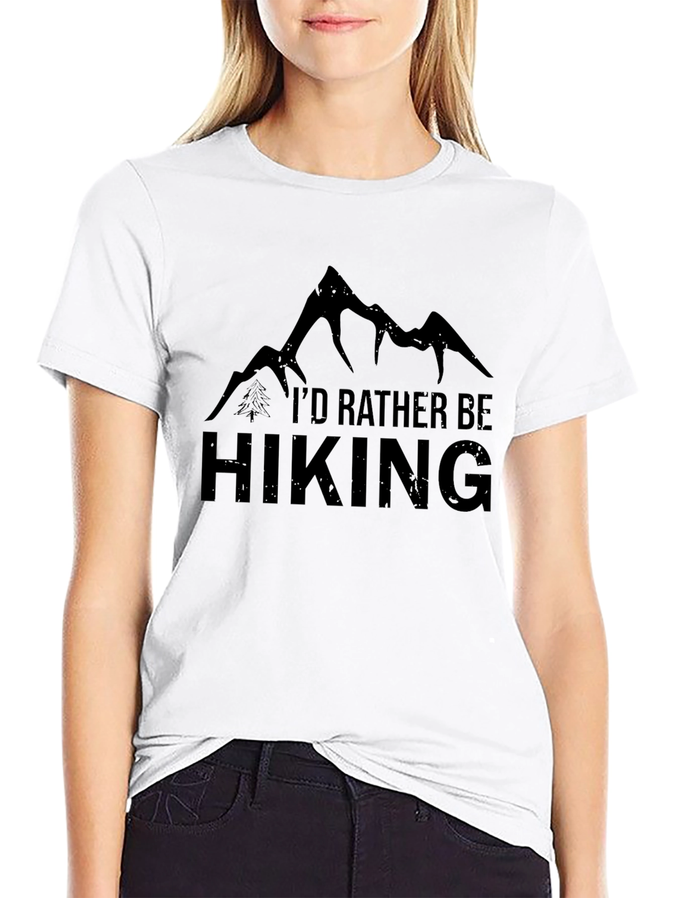 Hiking Enthusiast Graphic Tee - Black