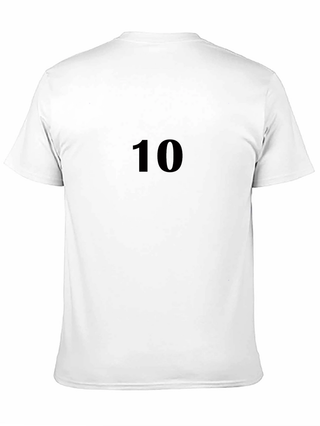 Minimalist Black T-Shirt with Number 10 Design