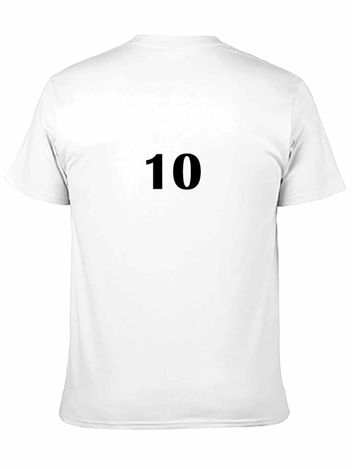 Minimalist Black T-Shirt with Number 10 Design