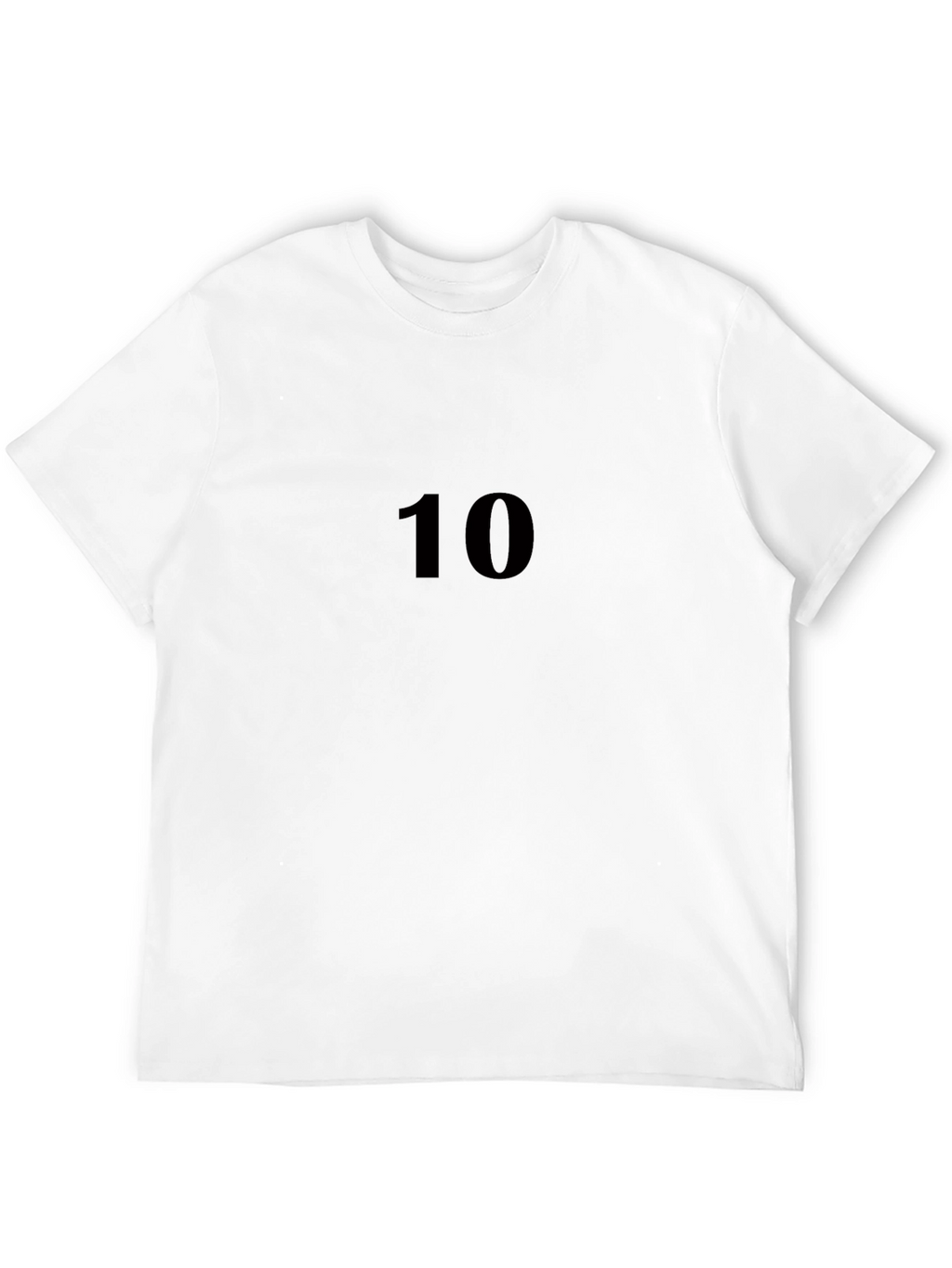 Minimalist Black T-Shirt with Number 10 Design