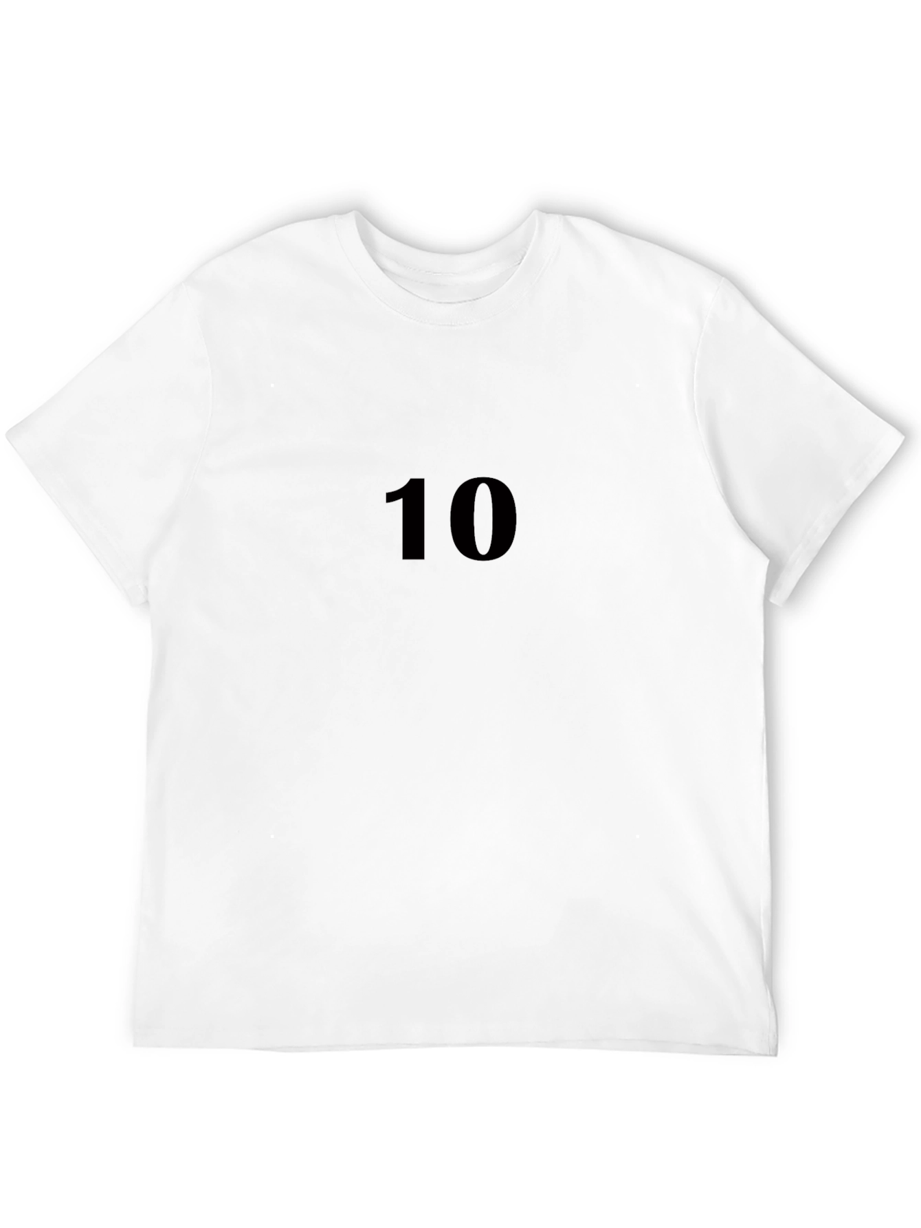 Minimalist Black T-Shirt with Number 10 Design