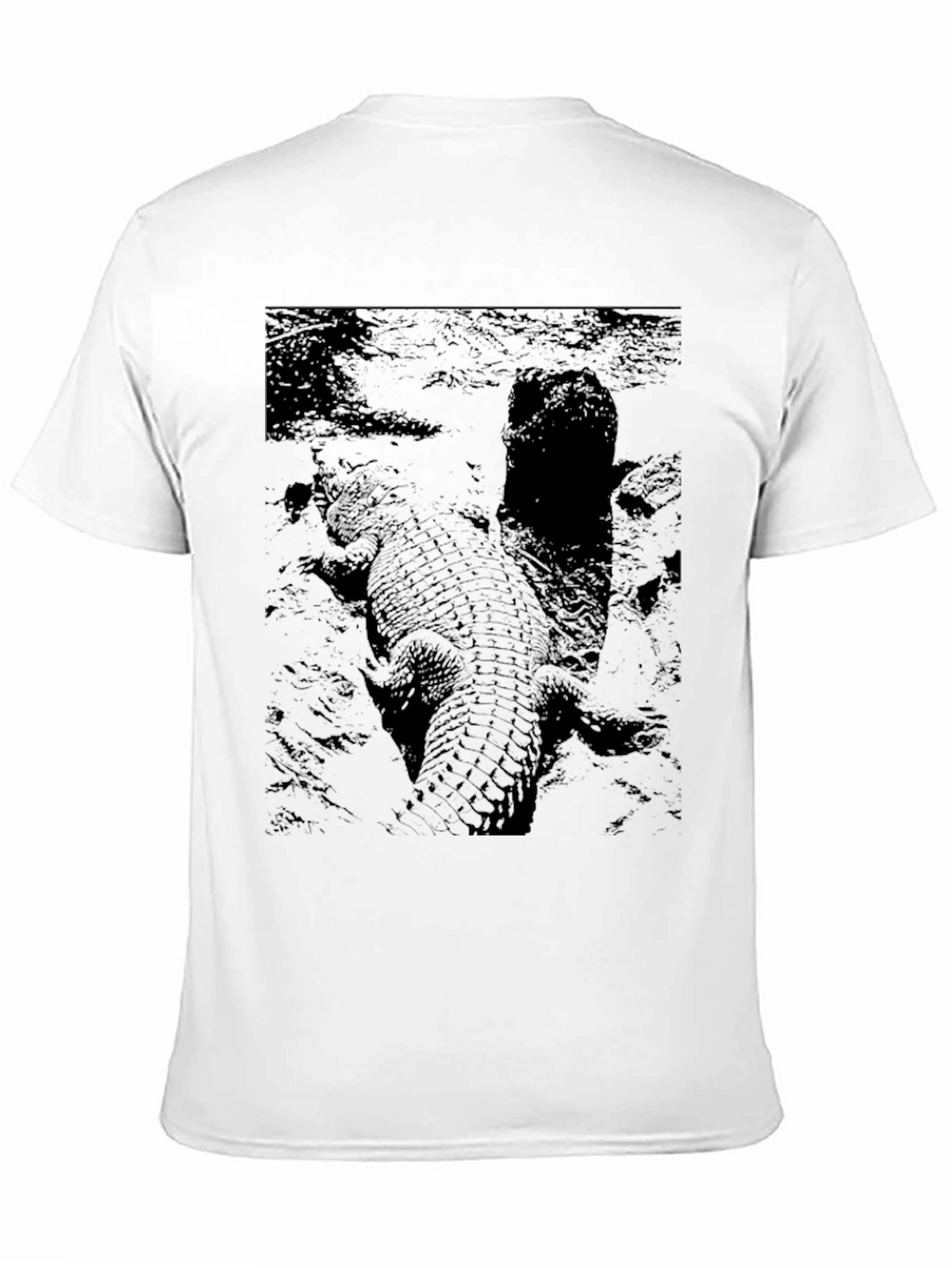 Crocodile Print Black T-Shirt
