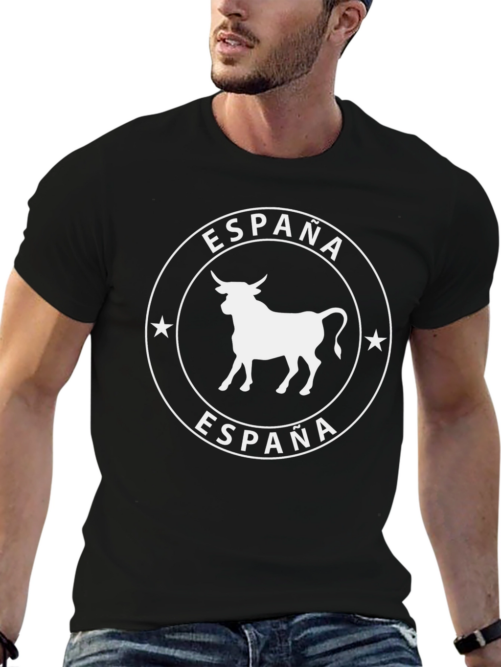 España Bull Graphic Tee - Black