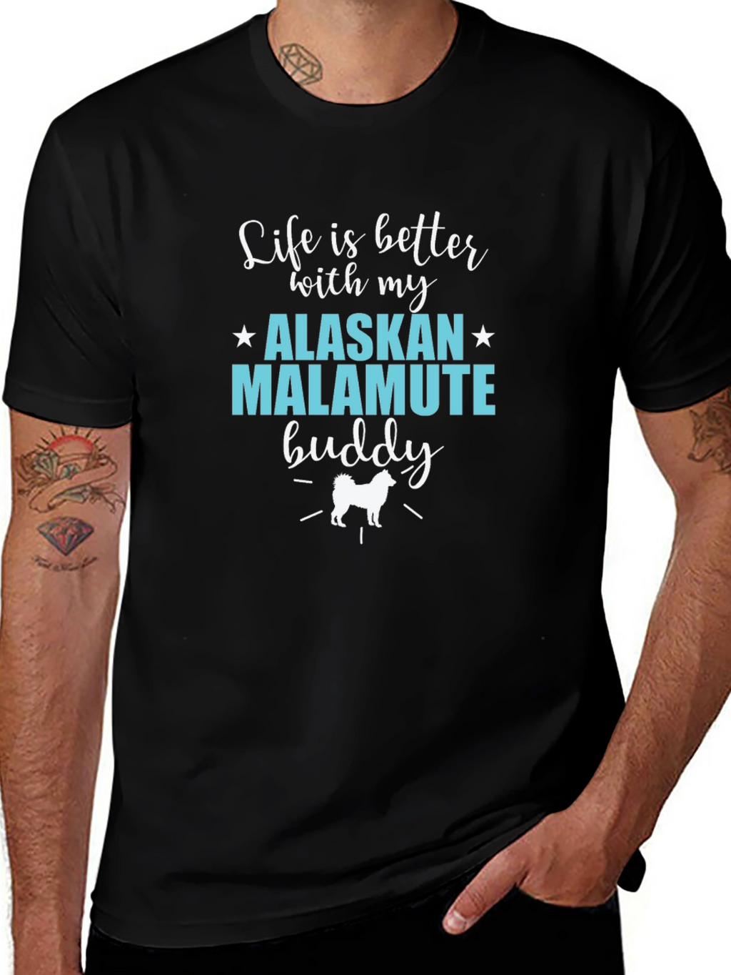 Alaskan Malamute Buddy Graphic Tee