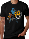 Football Player Tiger Graphic Tee