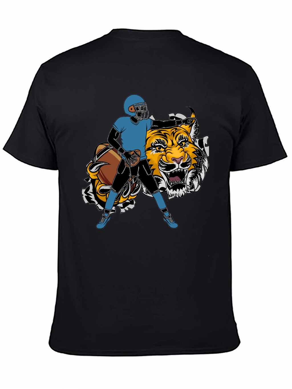 Football Player Tiger Graphic Tee