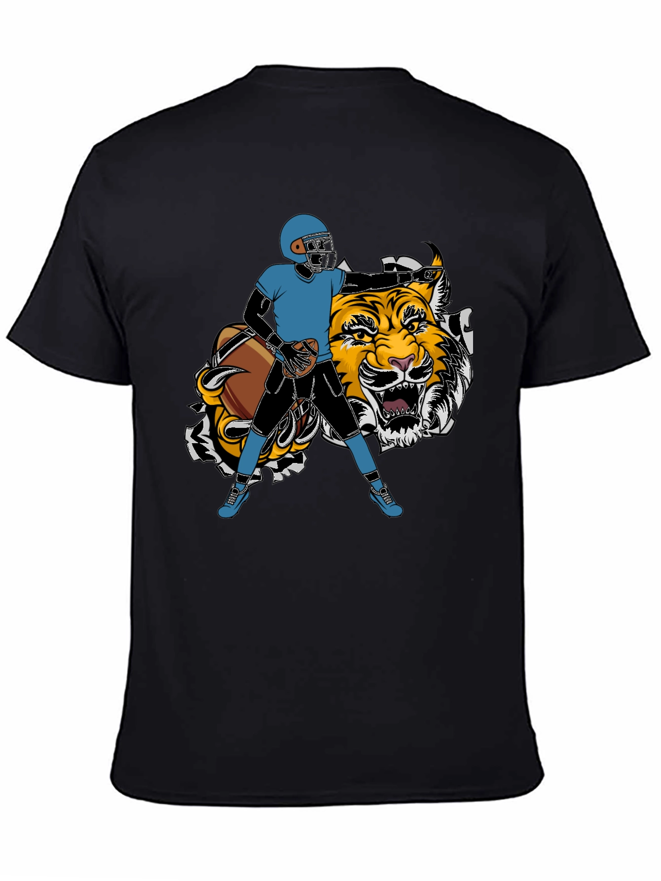 Football Player Tiger Graphic Tee