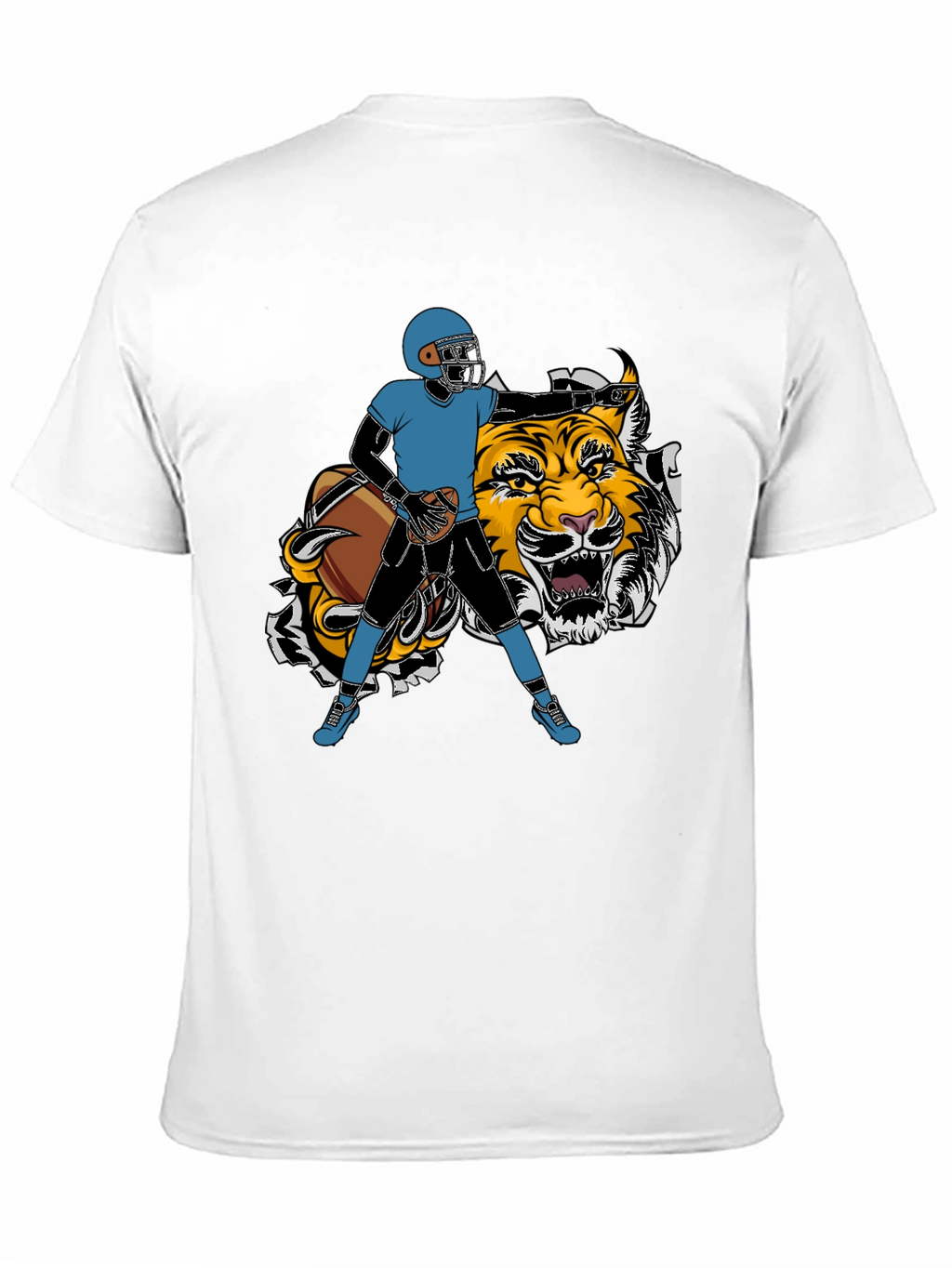 Football Player Tiger Graphic Tee