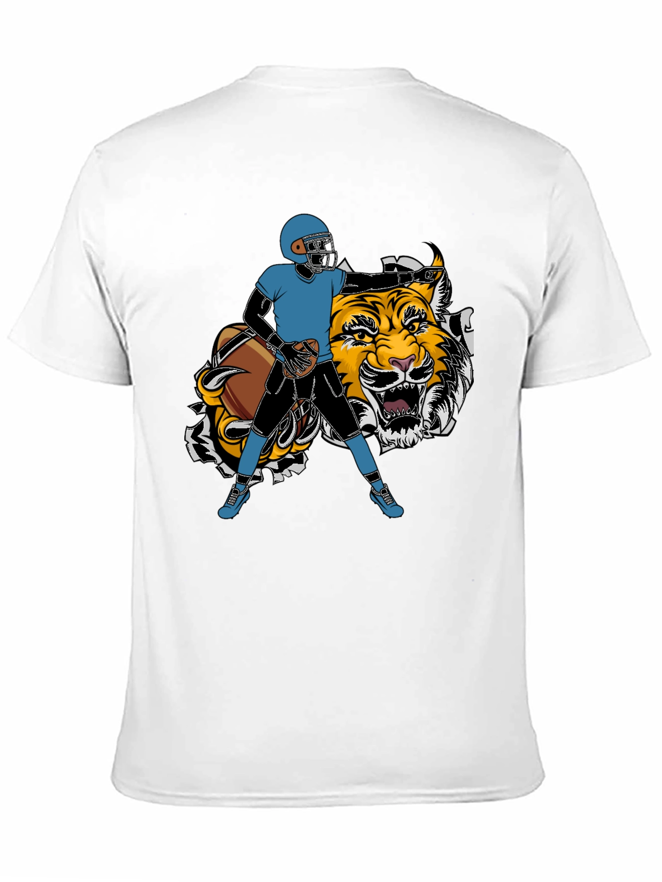 Football Player Tiger Graphic Tee