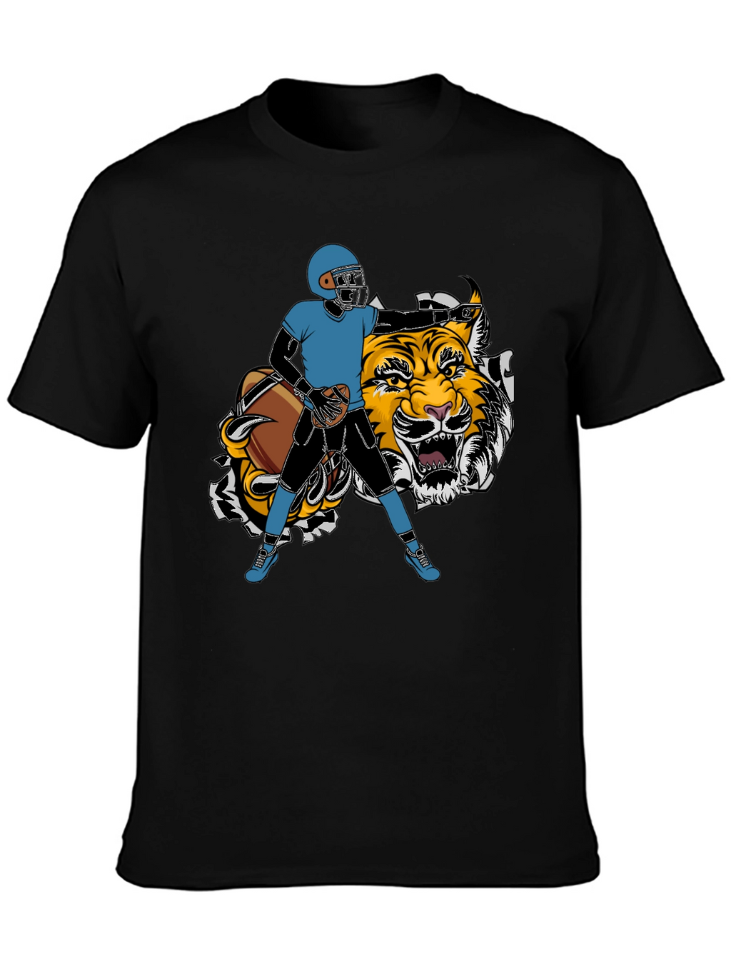 Football Player Tiger Graphic Tee