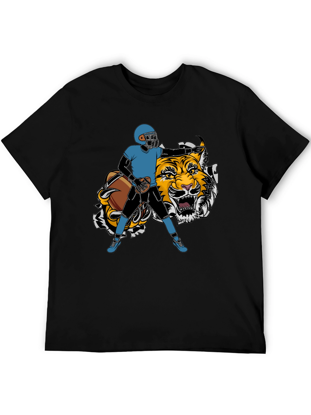 Football Player Tiger Graphic Tee