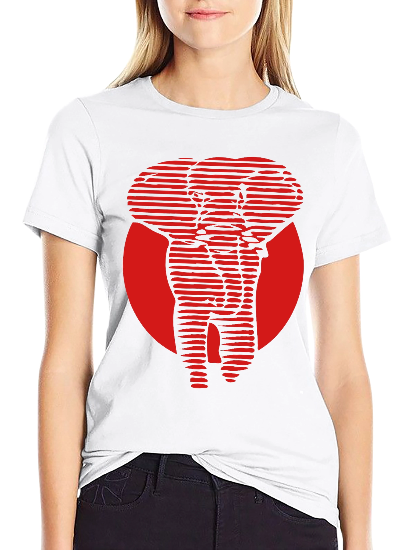 Red Elephant Graphic Tee - Cool Stylish Design