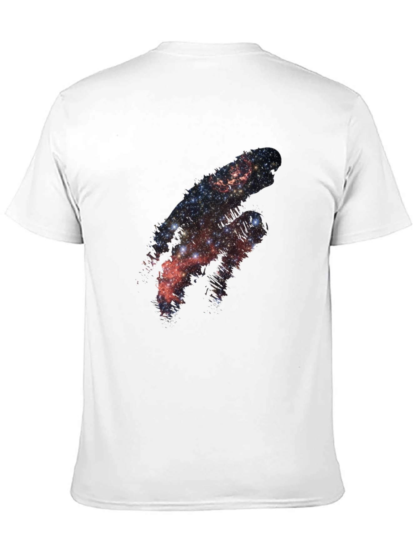 Galaxy Print Black Tee - Cosmic Style
