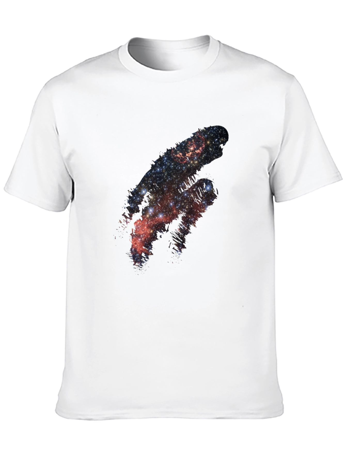 Galaxy Print Black Tee - Cosmic Style