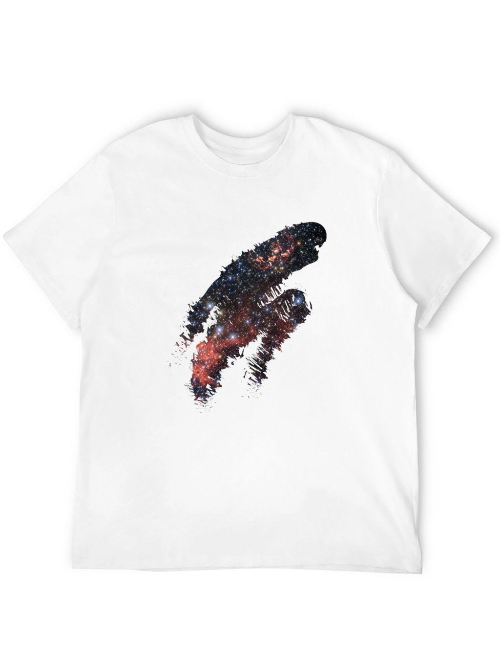 Galaxy Print Black Tee - Cosmic Style