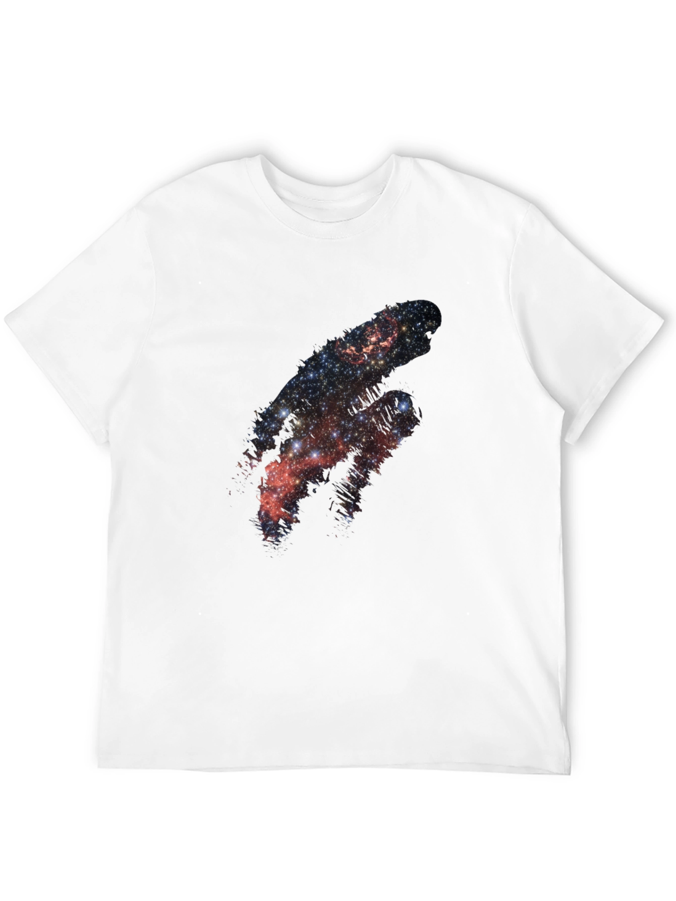 Galaxy Print Black Tee - Cosmic Style