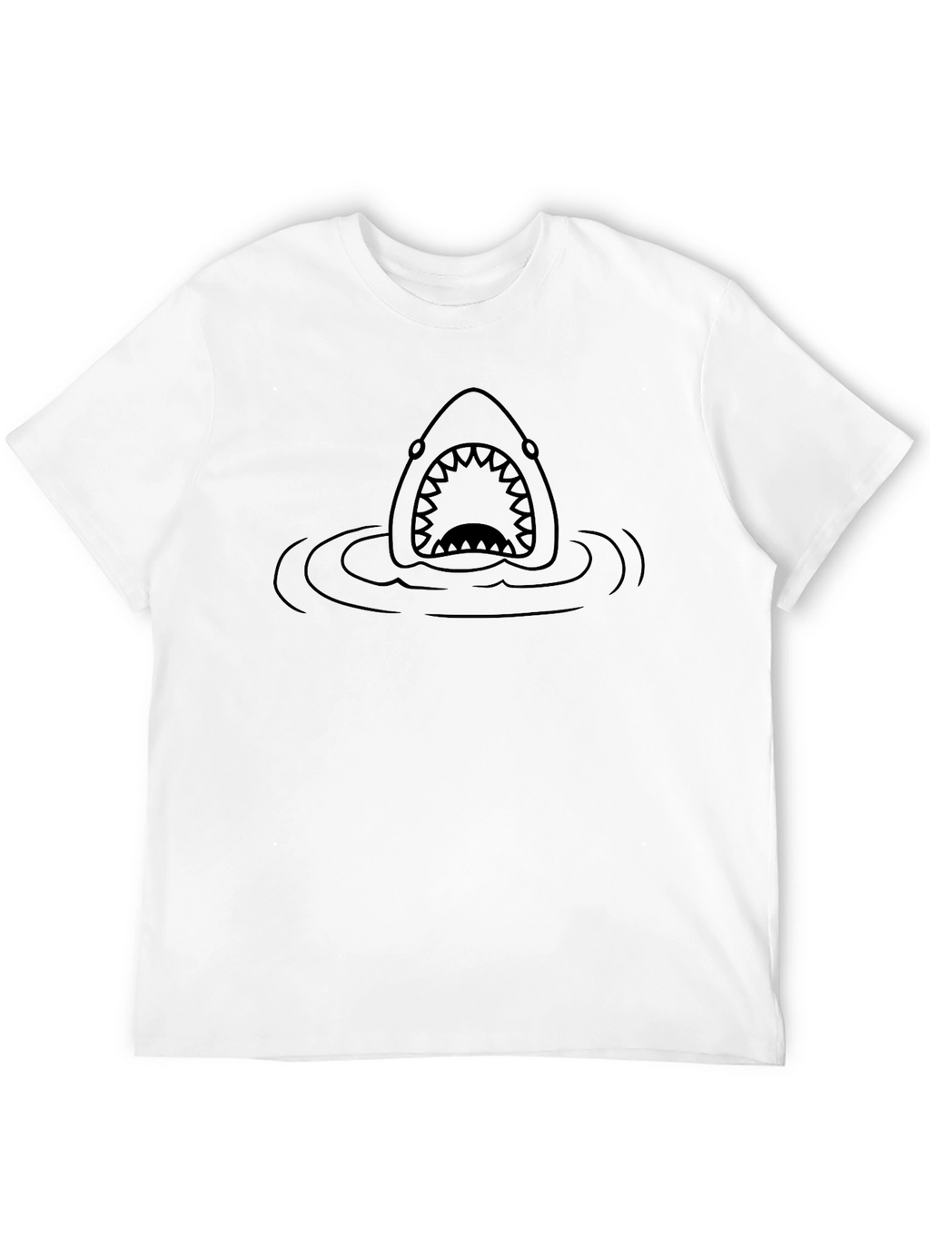 Shark Jaw Black T-Shirt - Mens Graphic Tee