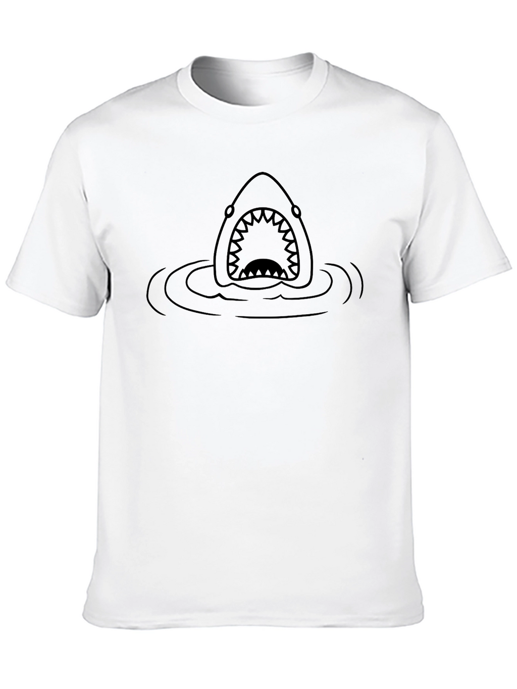 Shark Jaw Black T-Shirt - Mens Graphic Tee