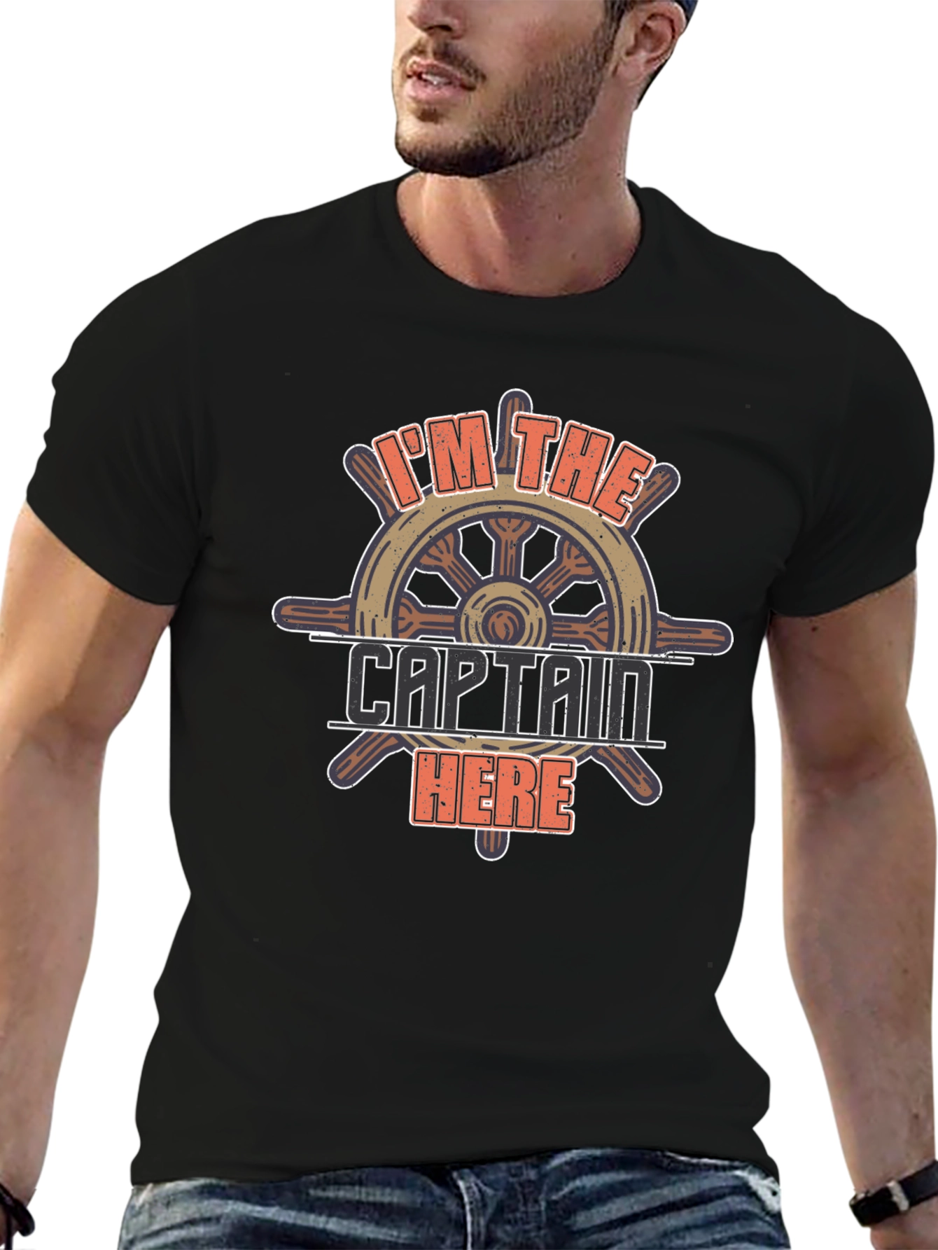 Im The Captain Here Graphic T-Shirt