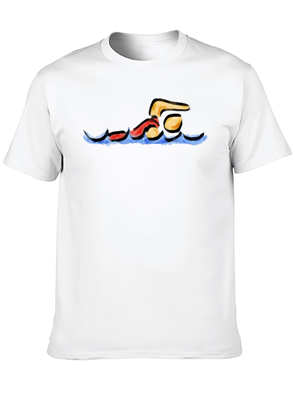 Swimmer Graphic Black T-Shirt