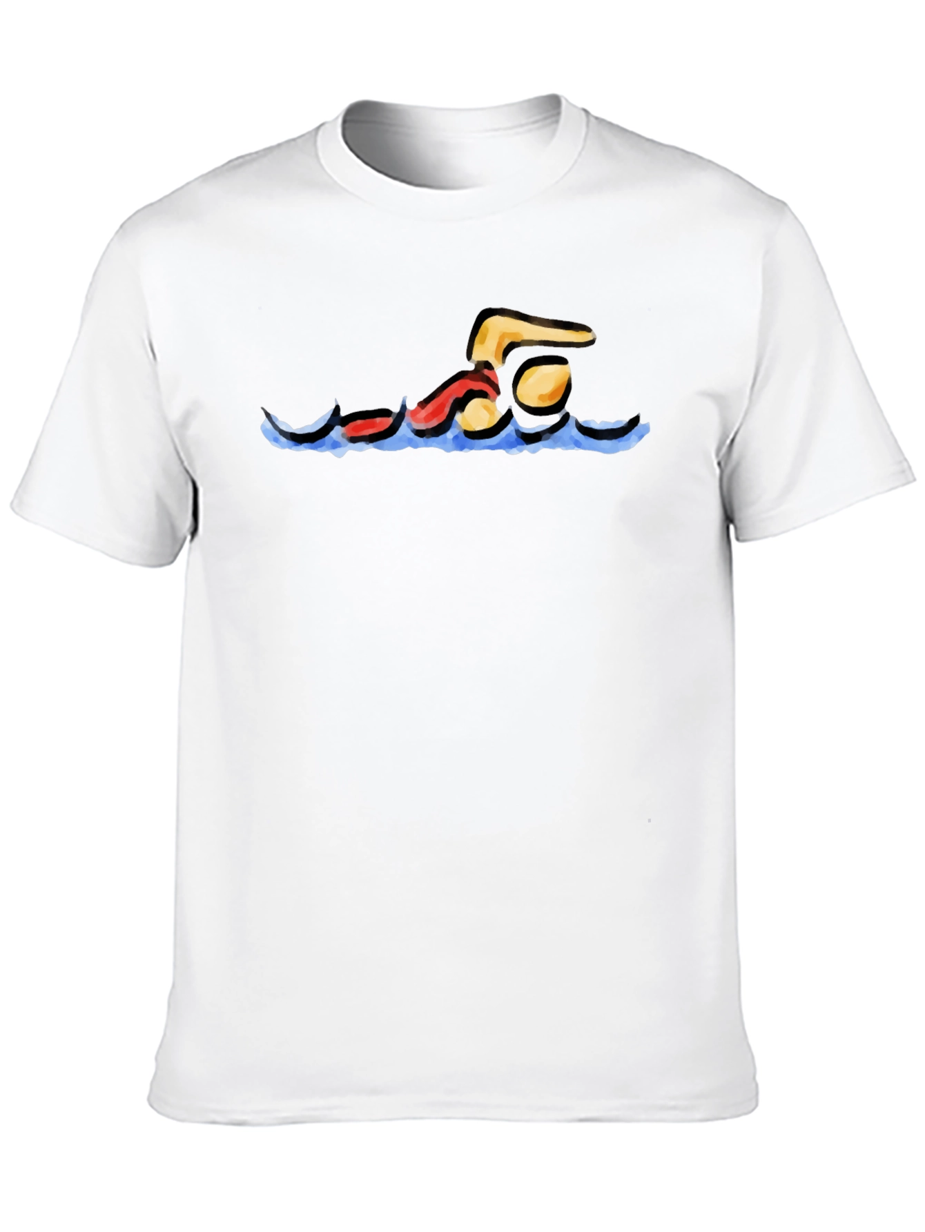 Swimmer Graphic Black T-Shirt