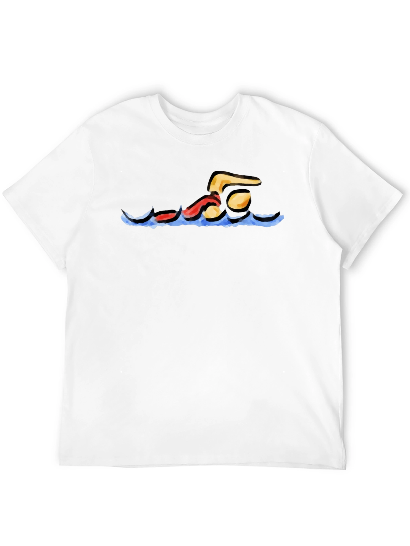 Swimmer Graphic Black T-Shirt