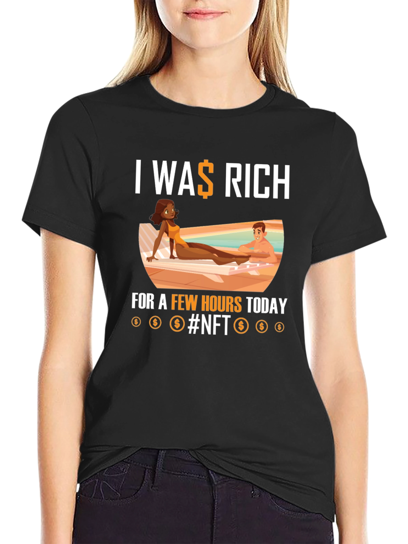 I Was Rich NFT Graphic T-Shirt