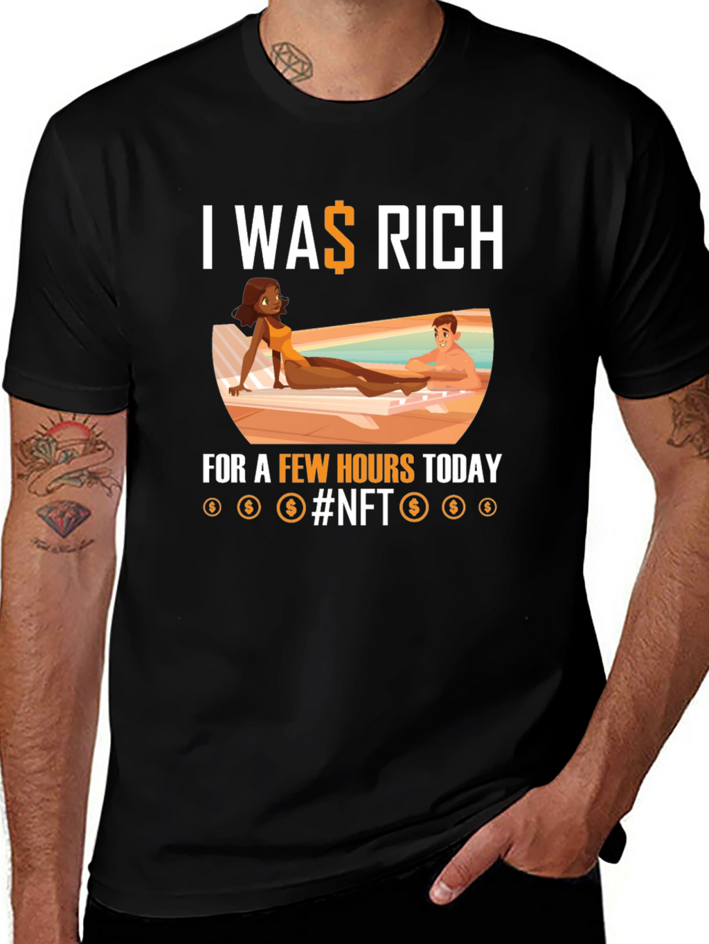 I Was Rich NFT Graphic T-Shirt