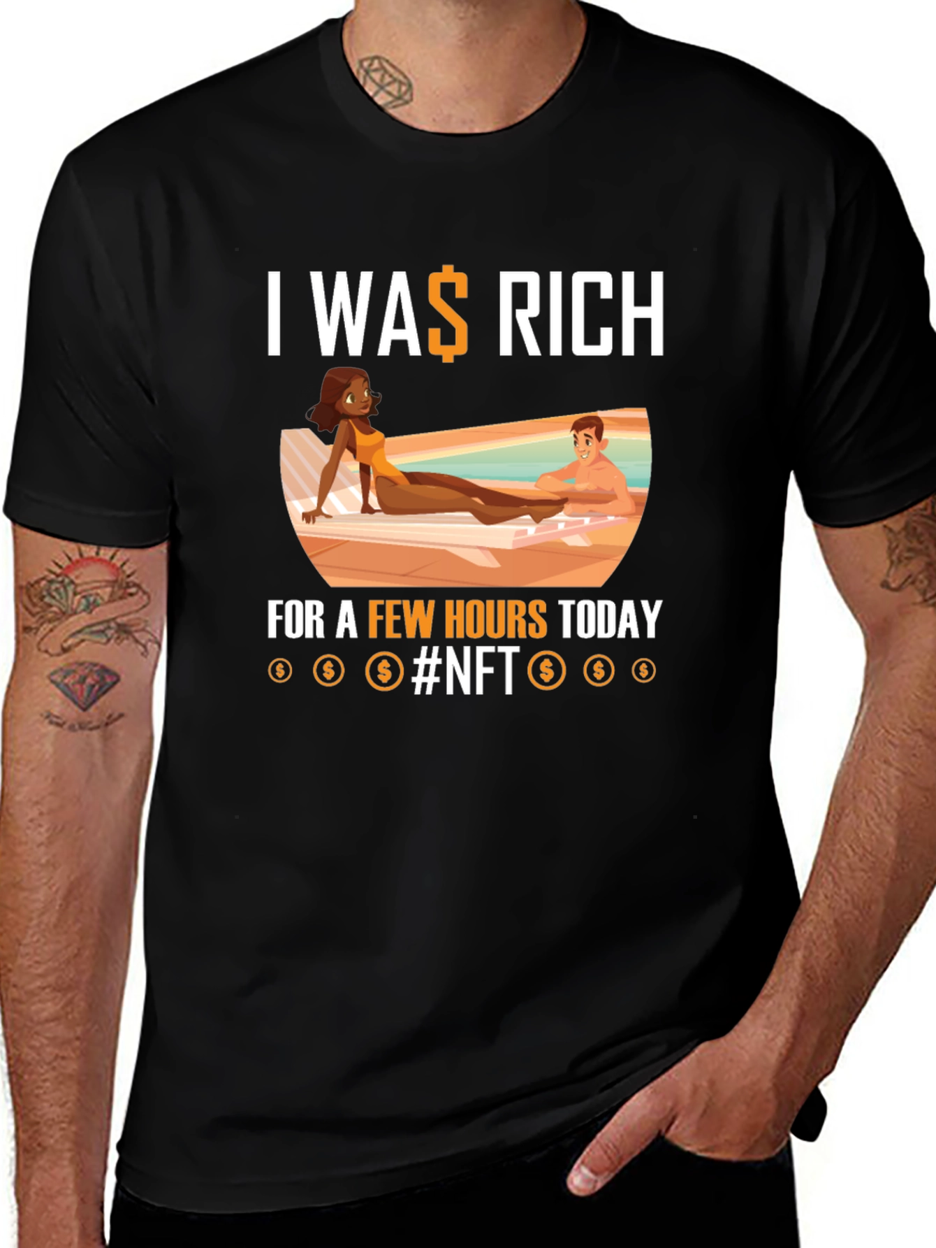 I Was Rich NFT Graphic T-Shirt