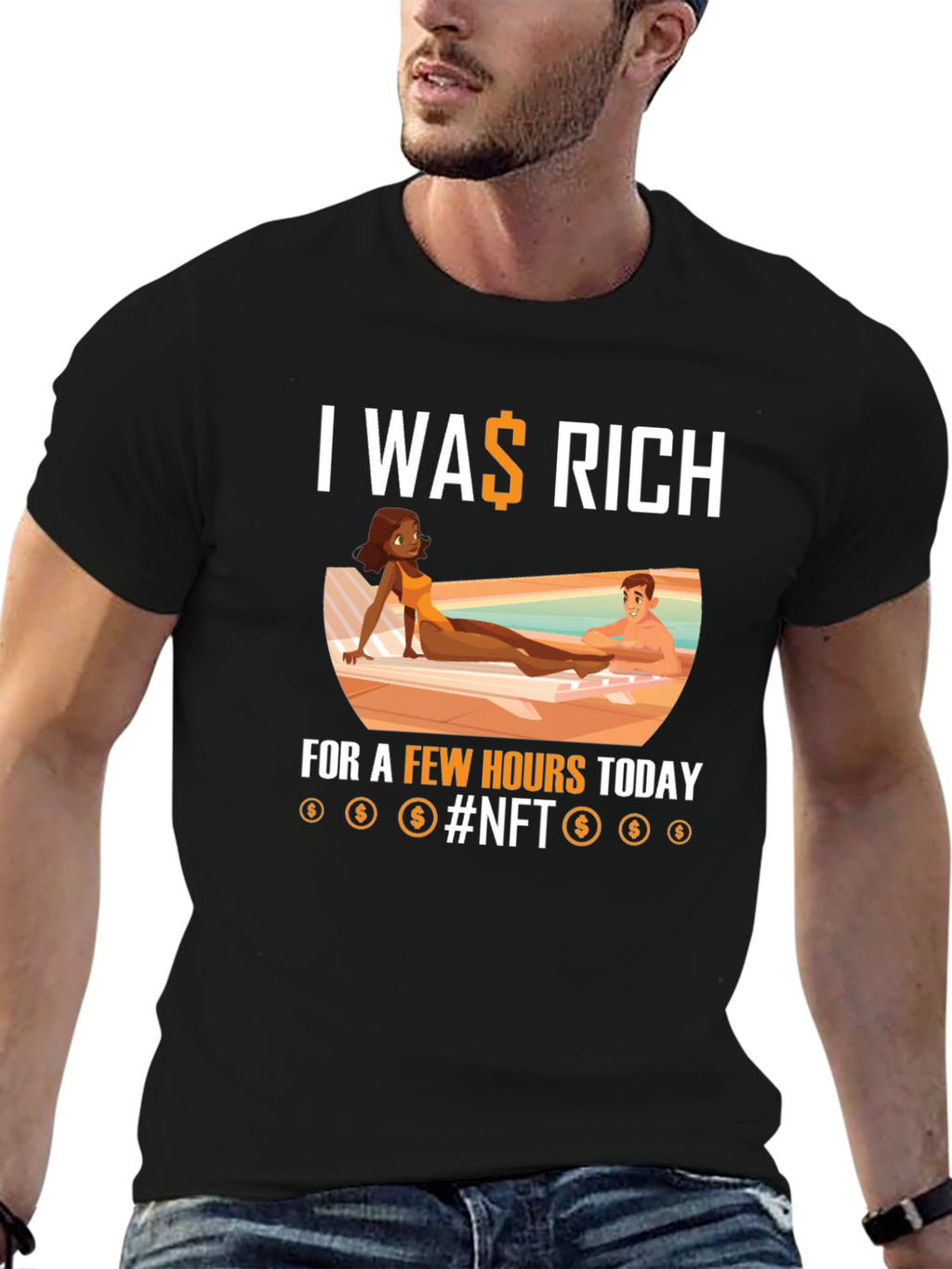 I Was Rich NFT Graphic T-Shirt