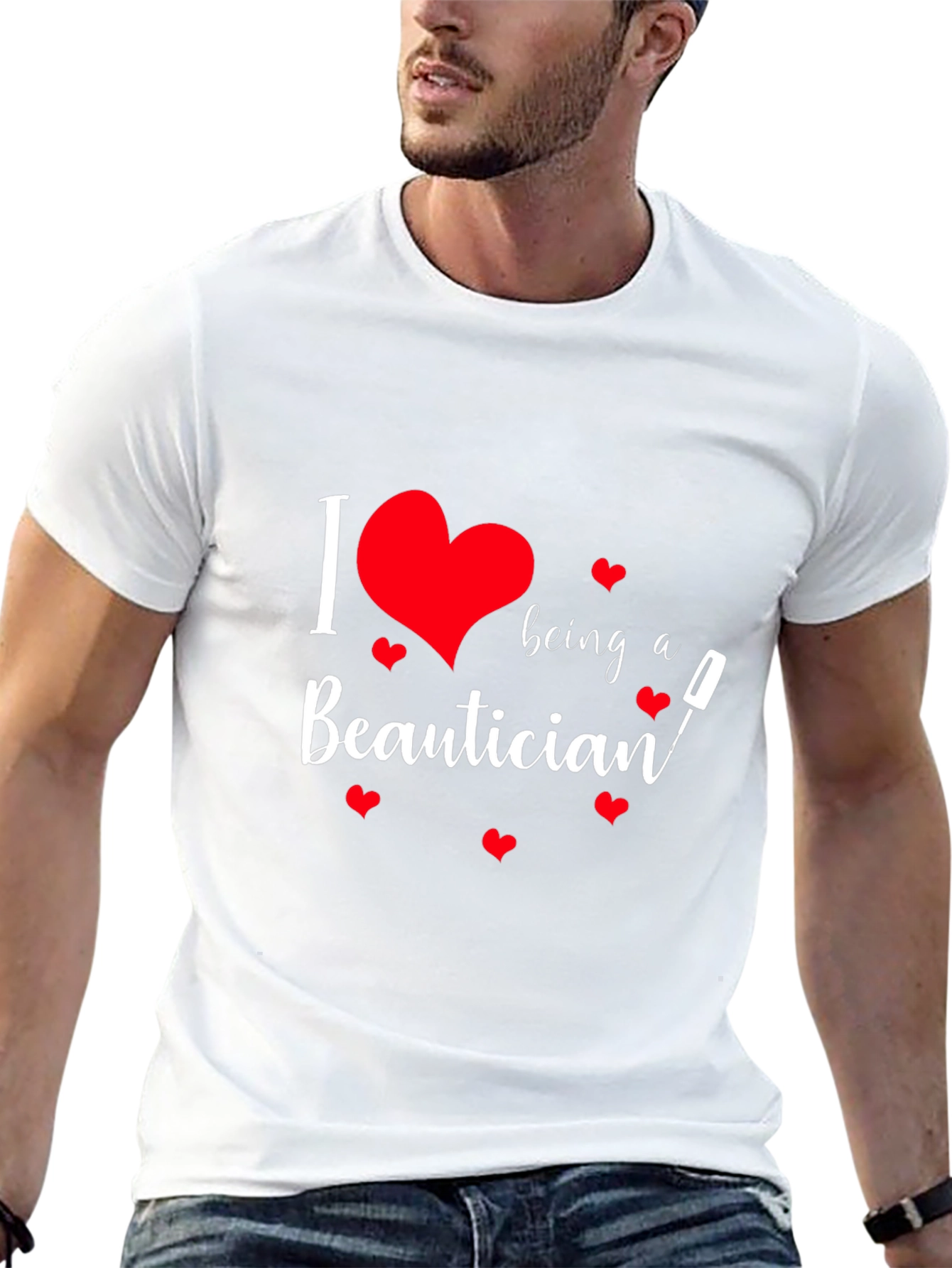 I Love Being a Beautician Black T-Shirt
