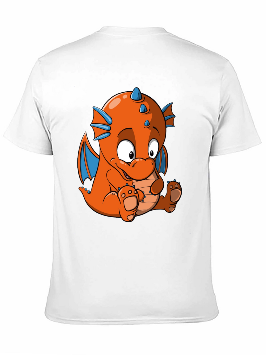 Cartoon Dragon Graphic Tee - Black