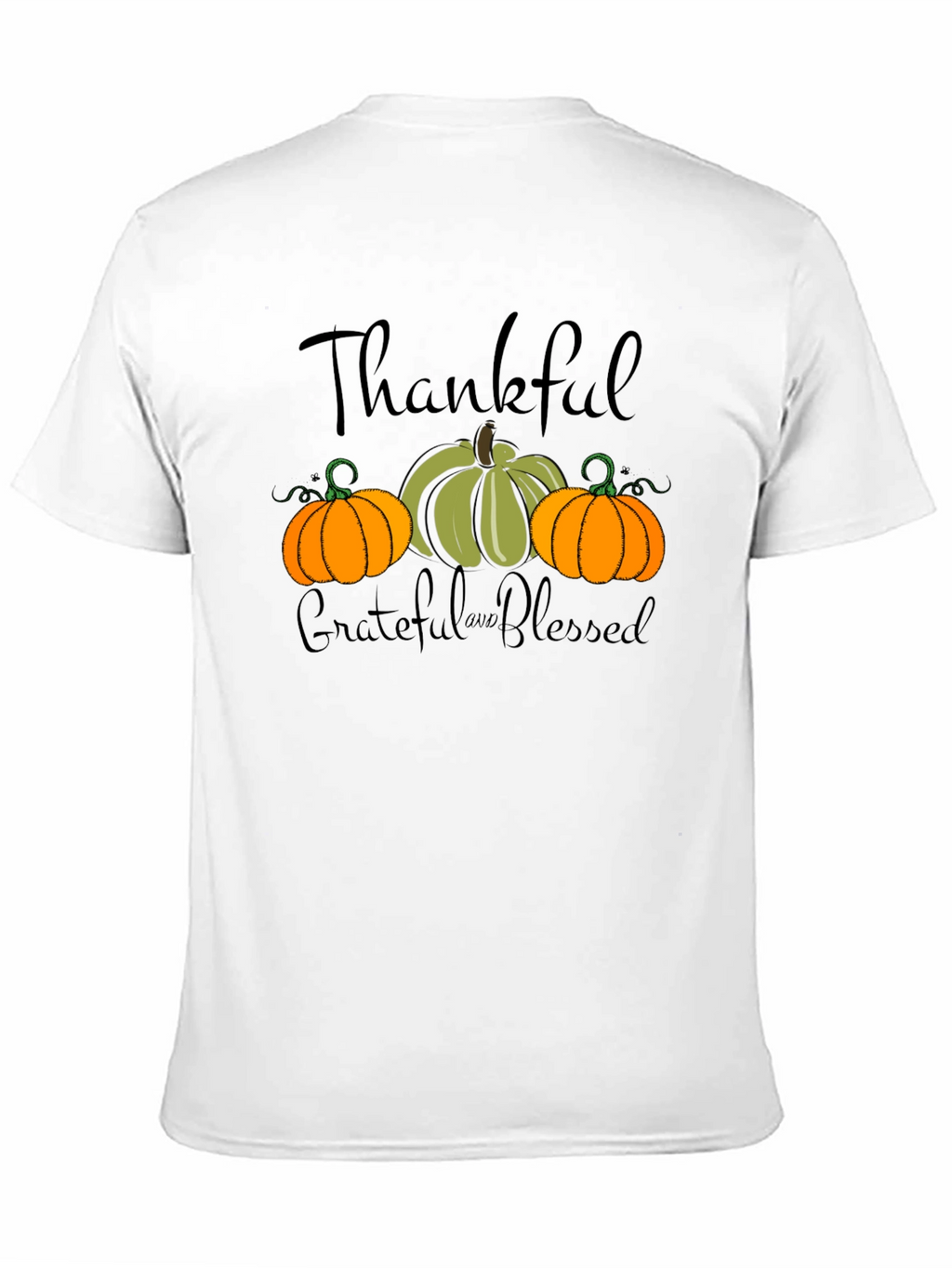 Thankful Grateful Blessed Pumpkin T-Shirt