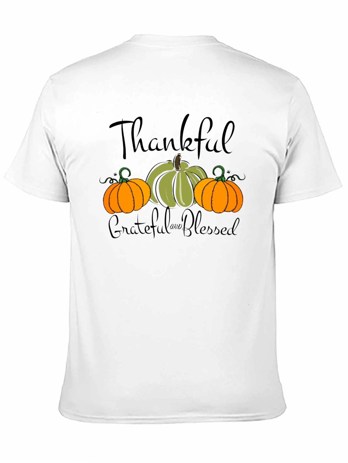 Thankful Grateful Blessed Pumpkin T-Shirt