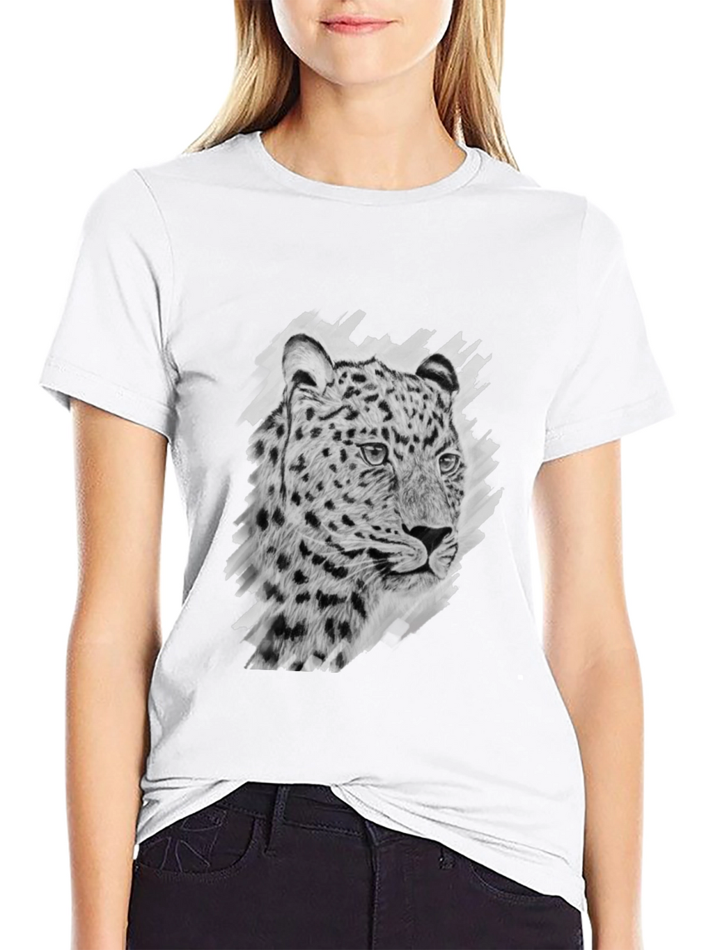 Leopard Print Black T-Shirt