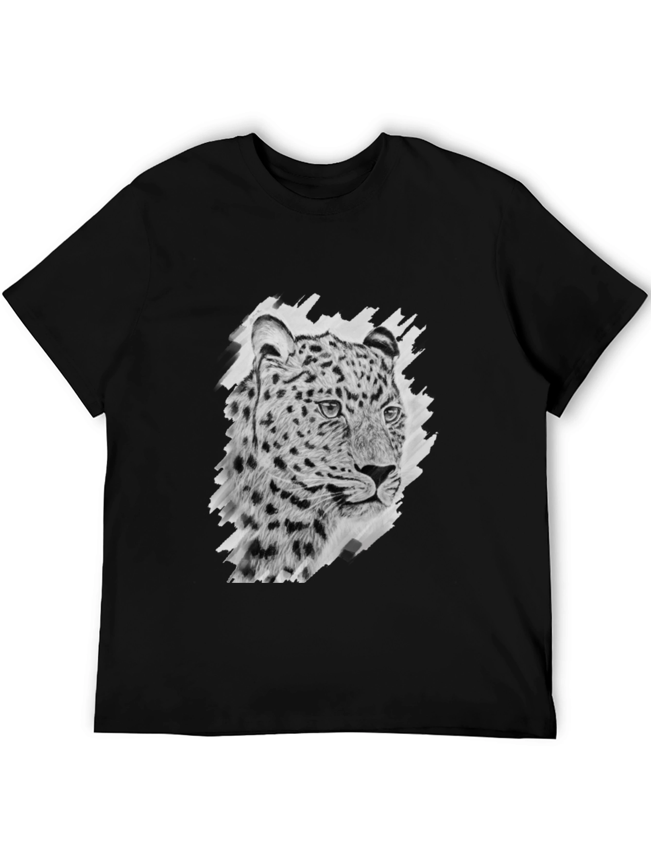 Leopard Print Black T-Shirt