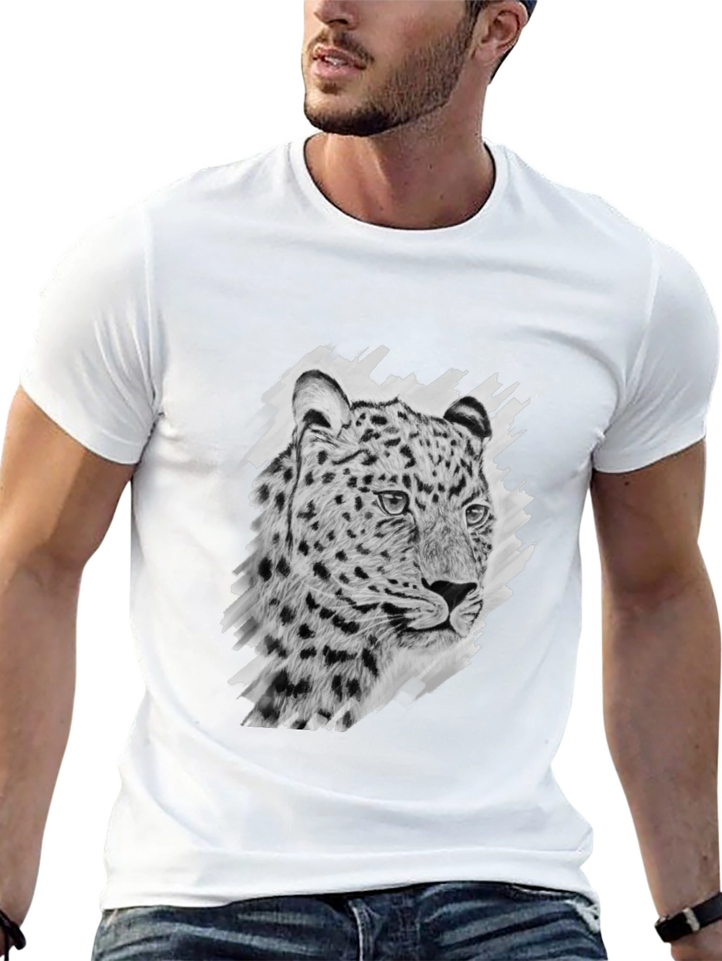 Leopard Print Black T-Shirt