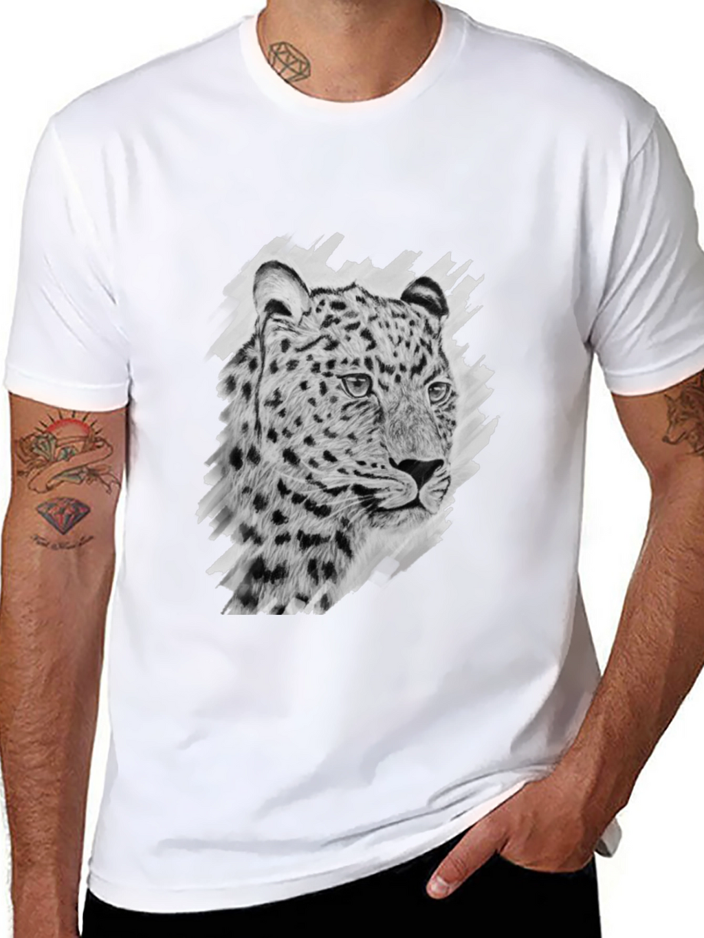 Leopard Print Black T-Shirt