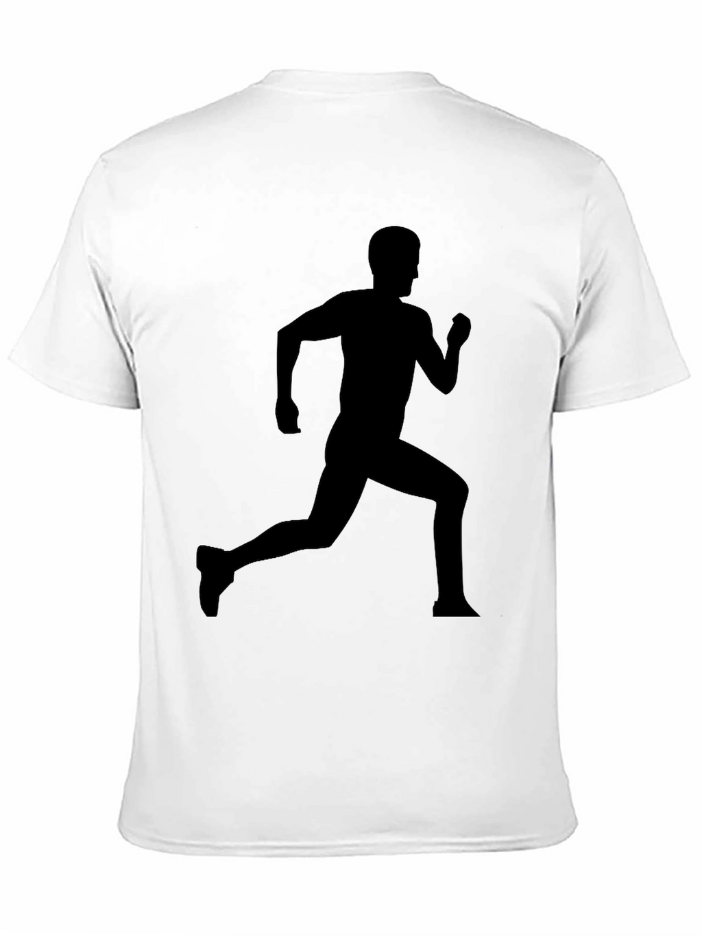 Mens Black Running Silhouette Graphic T-Shirt