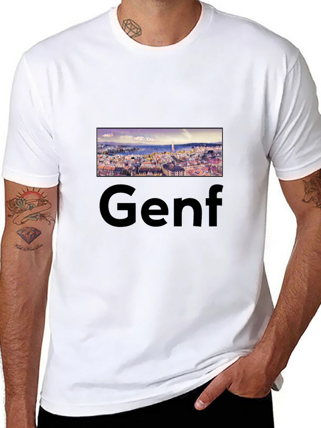 Geneva T-Shirt: Cityscape Tee for Travel Lovers