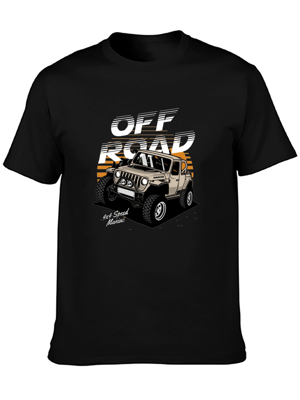 Off Road 4x4 Speed Maniac Black T-Shirt