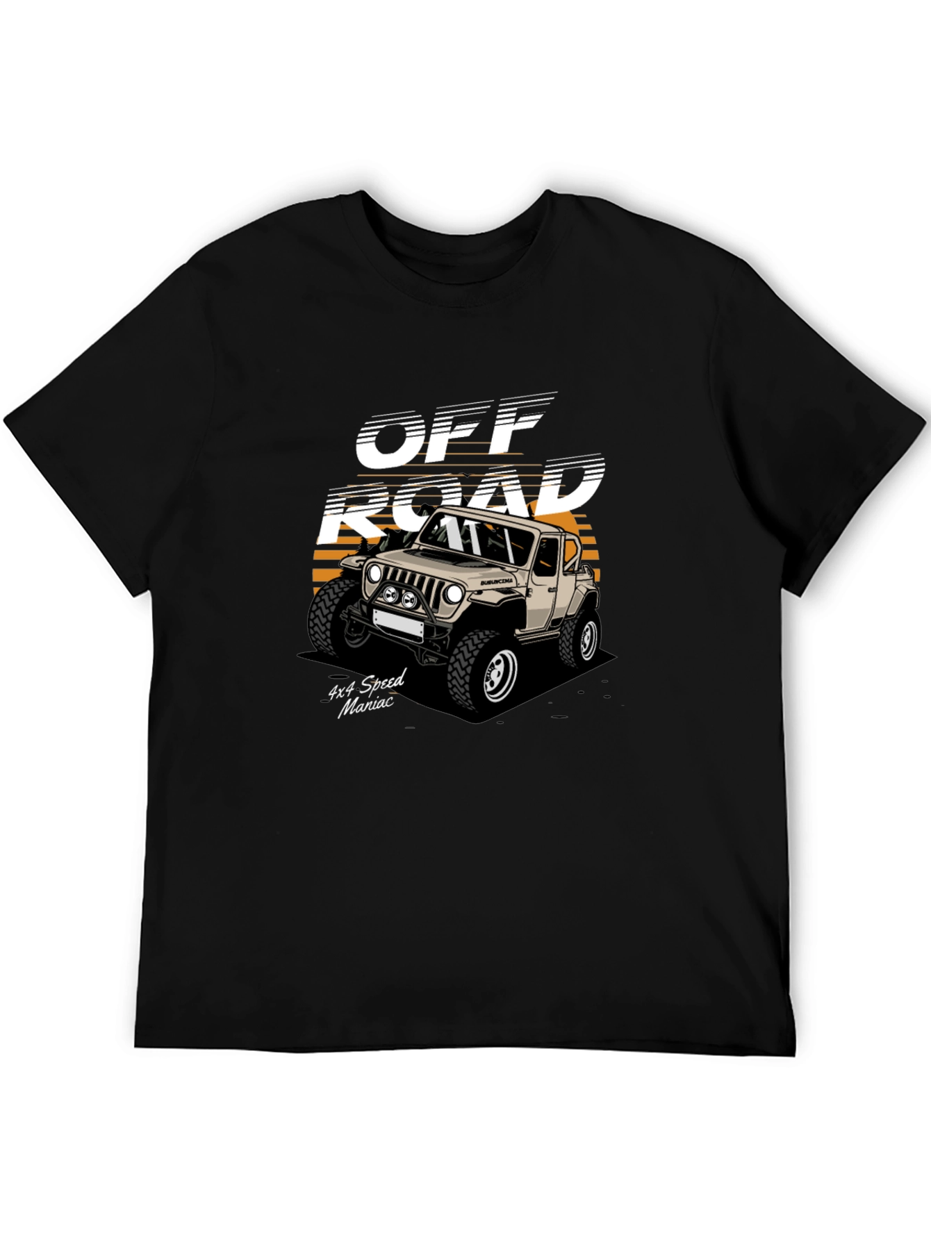 Off Road 4x4 Speed Maniac Black T-Shirt