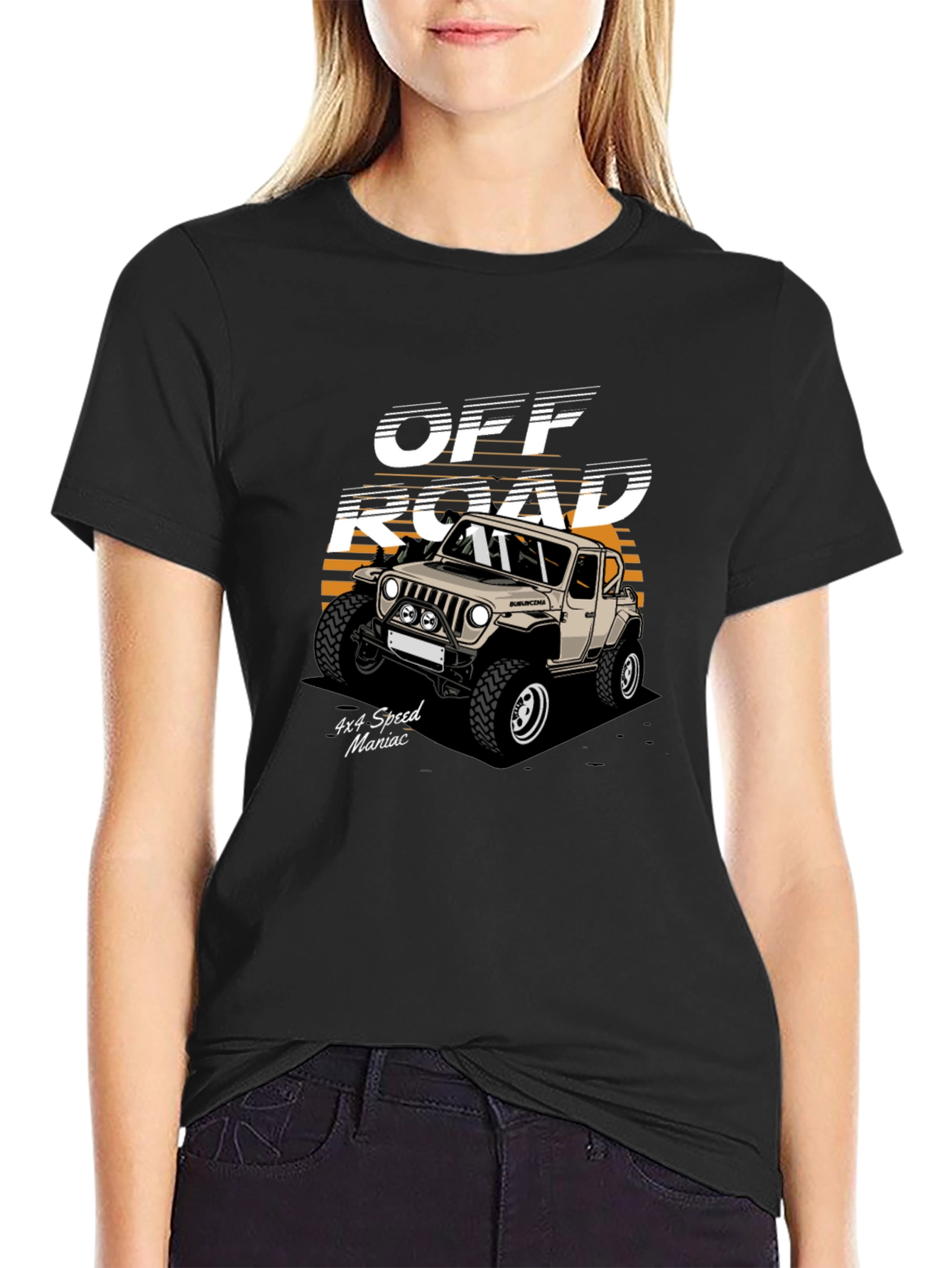 Off Road 4x4 Speed Maniac Black T-Shirt