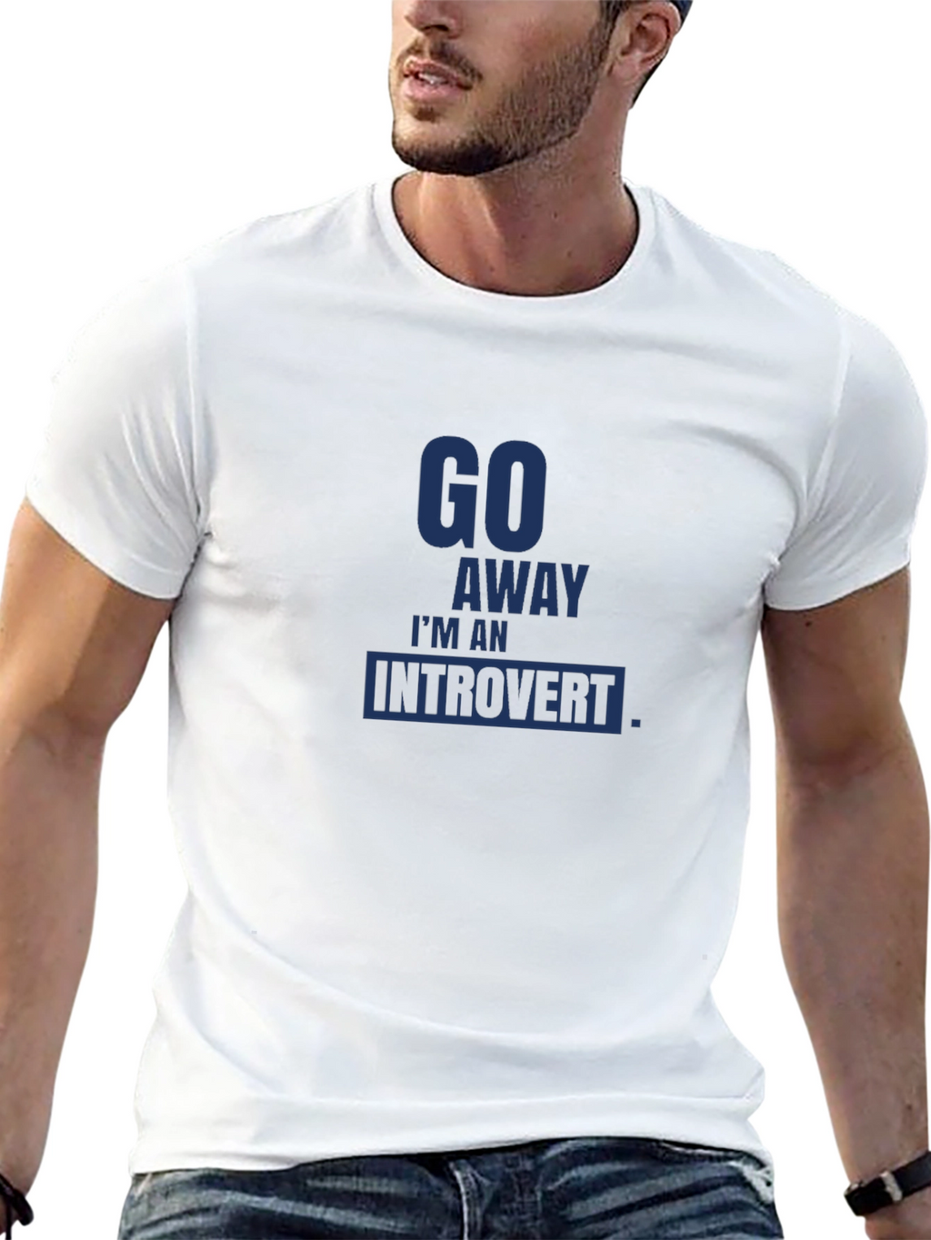 Introvert Statement Tee - Go Away Im An Introvert